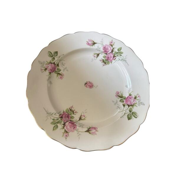 VTG Canonsburg Pottery Keystone Gold Trim Plates (4) Moss Rose USA Made Set READ - Picture 2 of 9